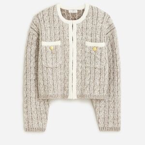 J.crew Small Cable-knit sweater lady jacket